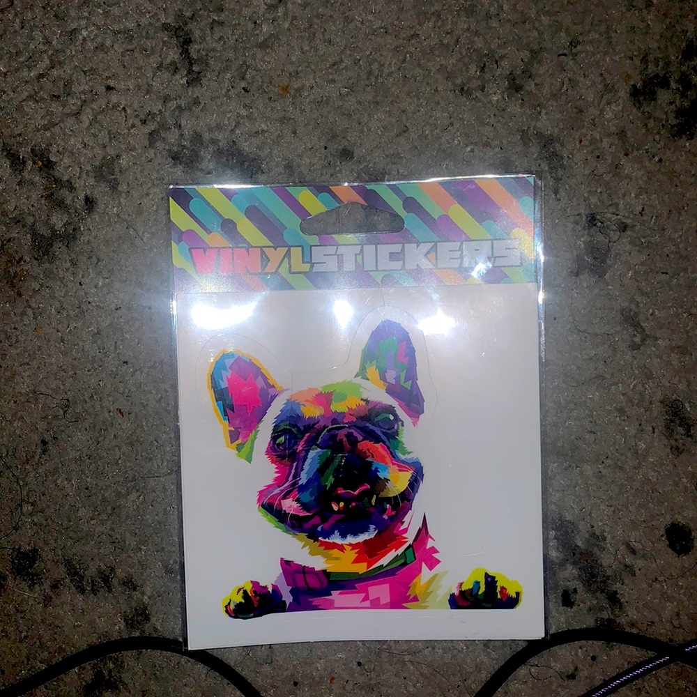 Pug rainbow car decal buy one get one free